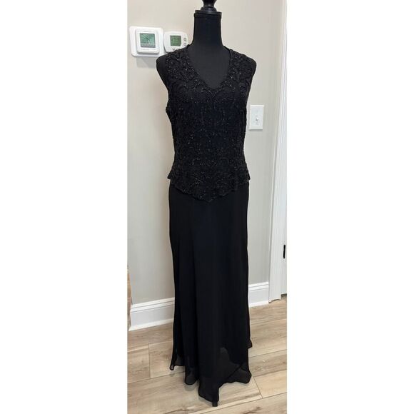 Jkara Beaded Gown Floor Length Mother-of-the-Bride Dress - Women's Size 12 - Picture 1 of 11